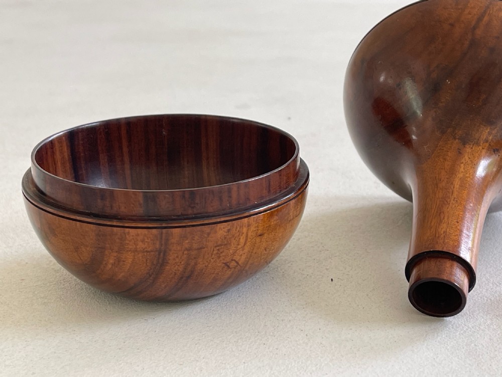 Antique Rosewood Novelty Box -  in the shape of a decanter View II