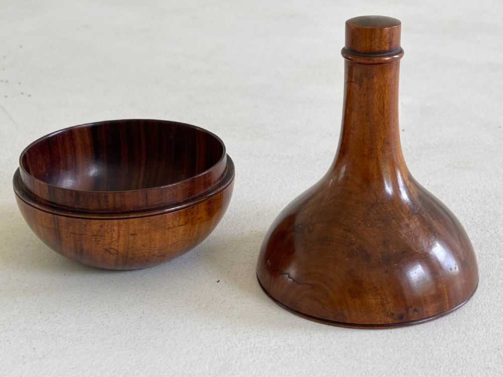 Antique Rosewood Novelty Box -  in the shape of a decanter View VI