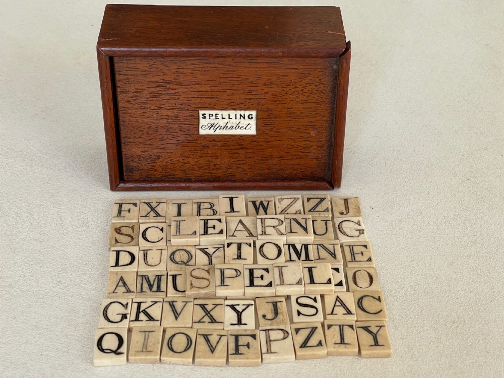  An Antique Alphabet & Spelling Box View V
