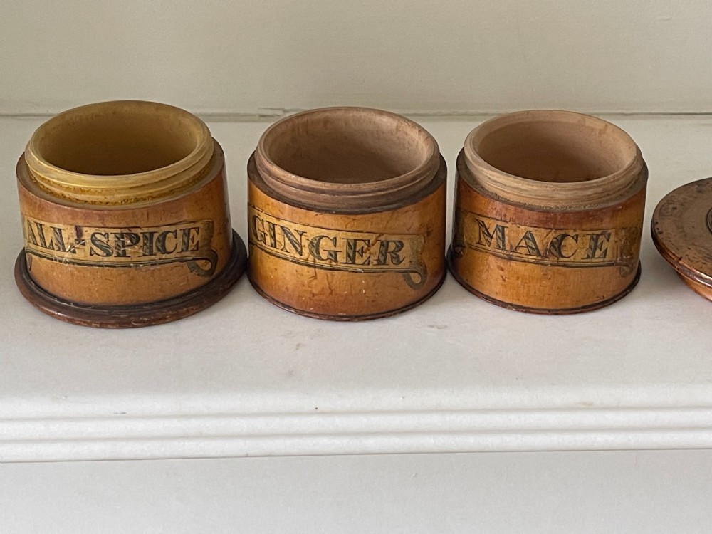 Antique Treen Three Tier Spice Tower View II
