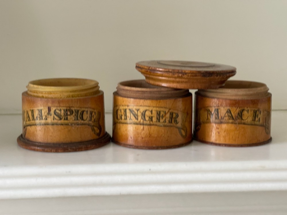 Antique Treen Three Tier Spice Tower View III