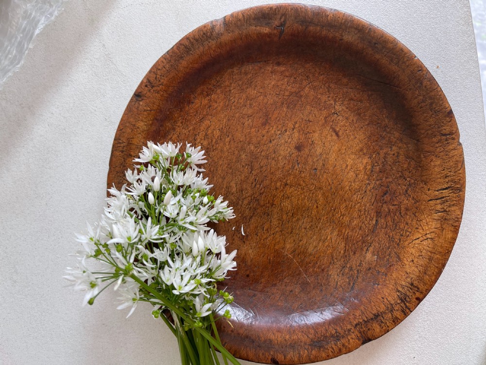 A Rare English Antique Treen Platter View II