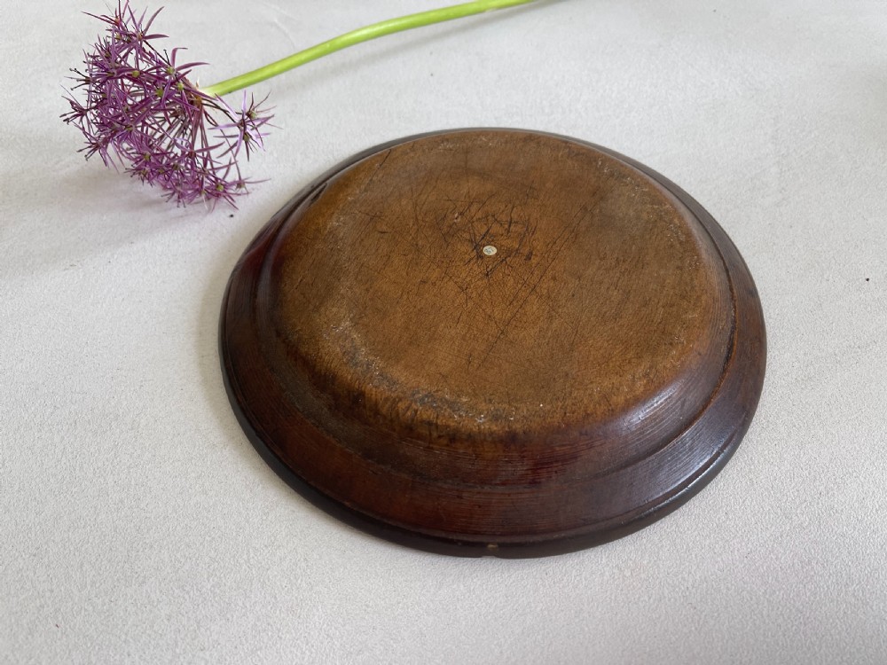 A Rare English Antique Treen Platter View V