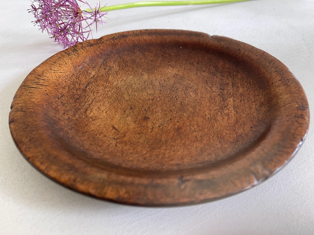 A Rare English Antique Treen Platter View VI