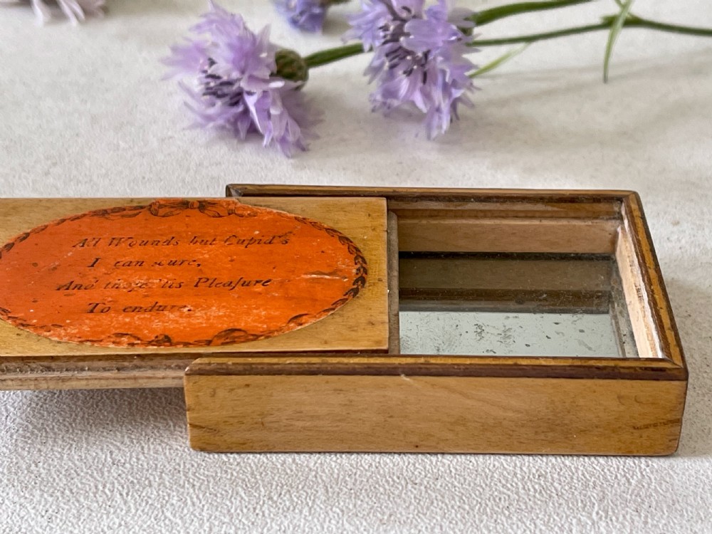 A Georgian whitewood Tunbridge Ware travelling mirror box - treen View III
