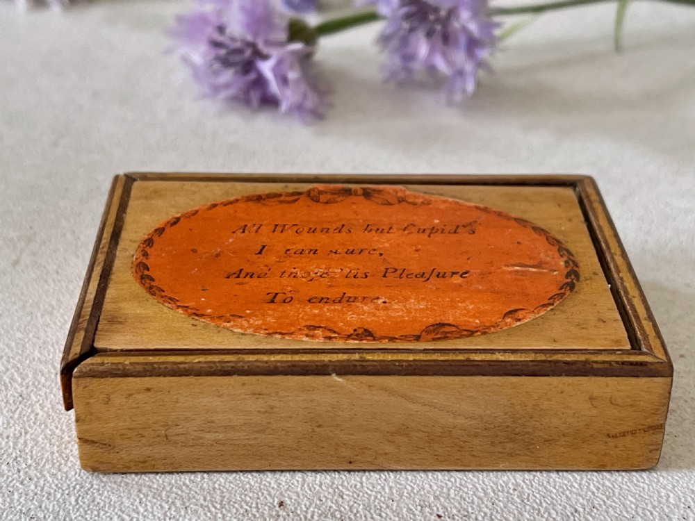 A Georgian whitewood Tunbridge Ware travelling mirror box - treen View IV