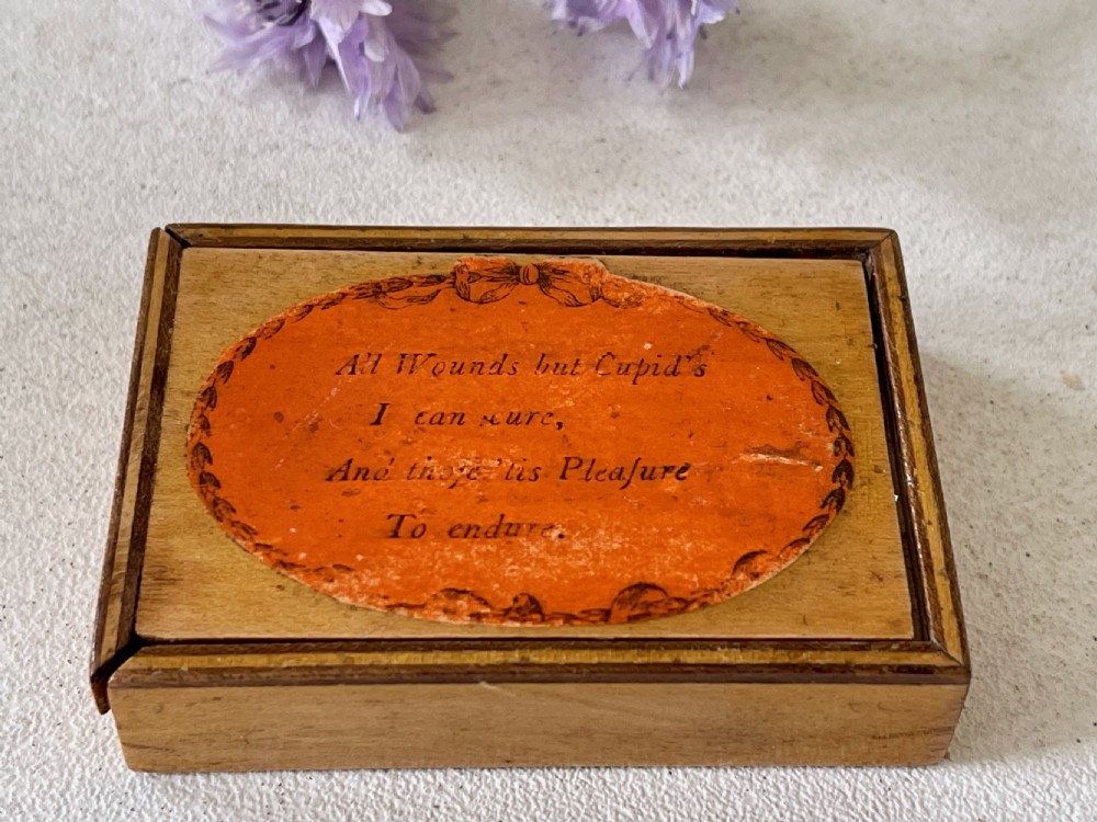 A Georgian whitewood Tunbridge Ware travelling mirror box - treen View V