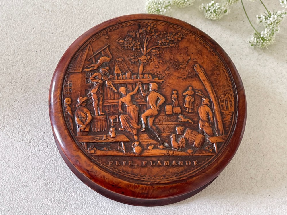An Antique snuff box - Fete Flamande View III