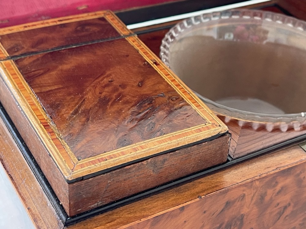 A Georgian Yew Wood Domed Topped Tea Caddy View II