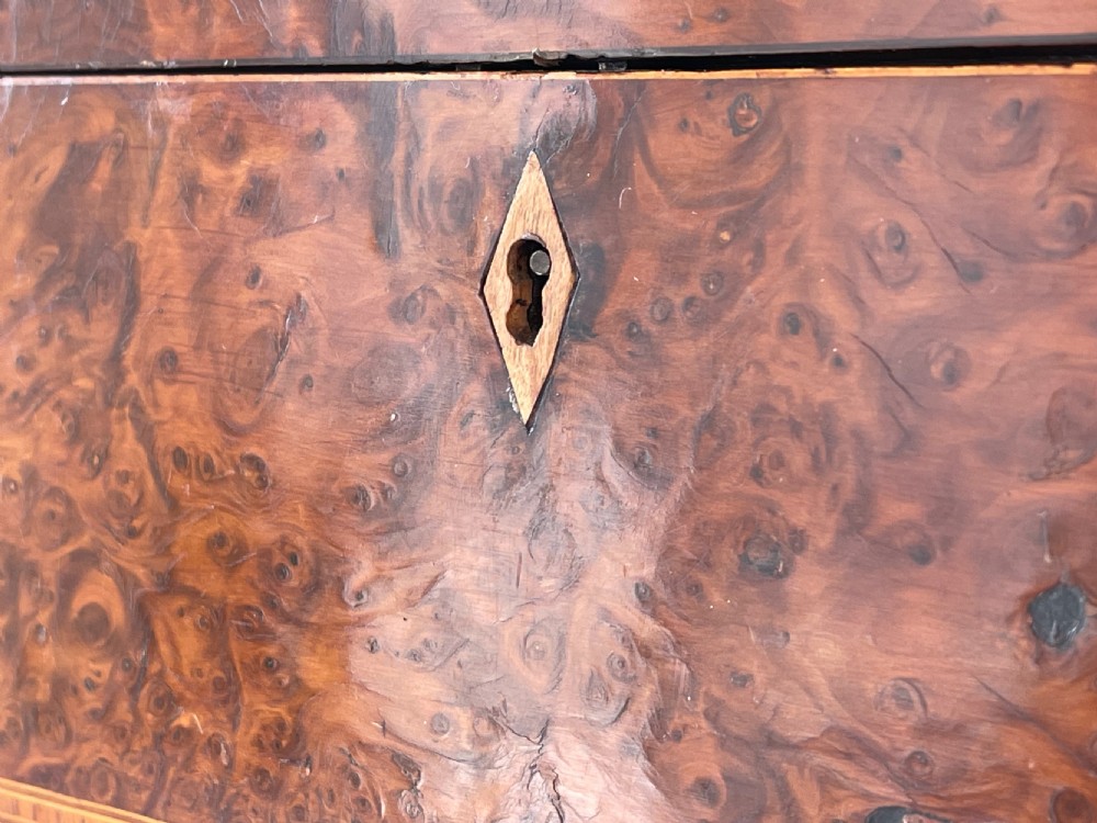 A Georgian Yew Wood Domed Topped Tea Caddy View IX