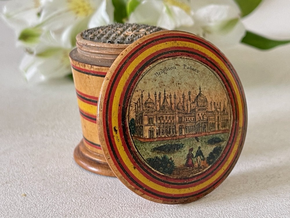 Antique Treen Tunbridge Ware Nutmeg Grater View III