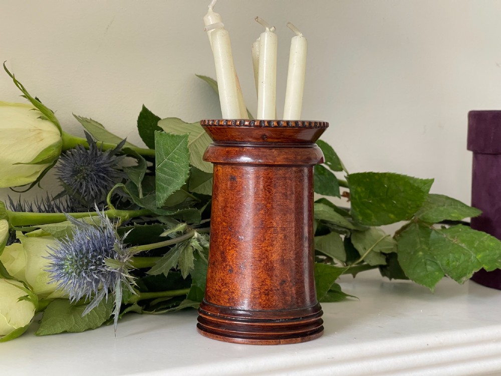 Antique Treen Spill Vase - Levi collection label View VII