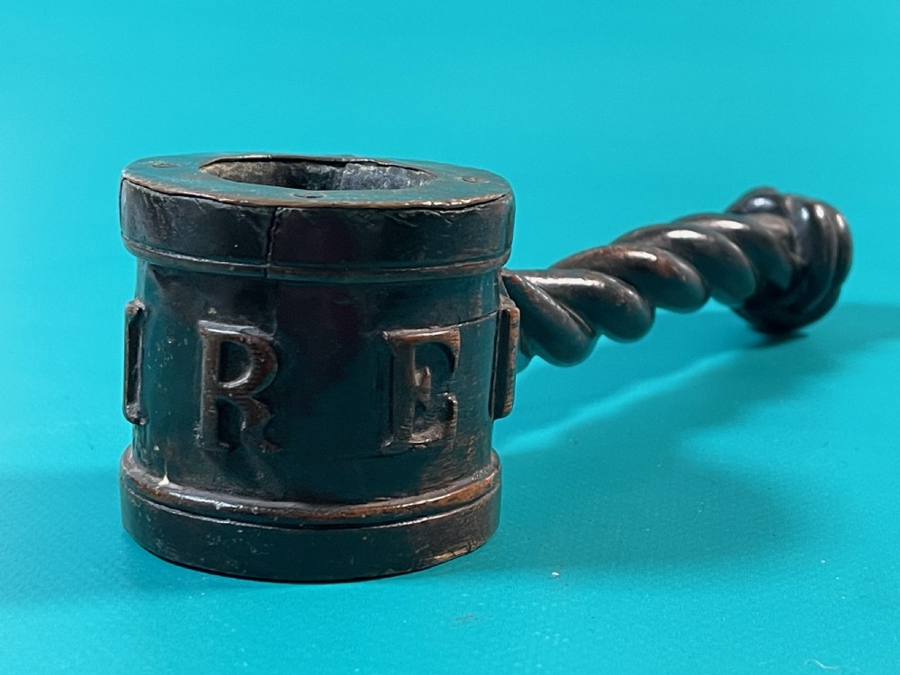 A Rare Antique Treen Tool - for lighting cannons View III