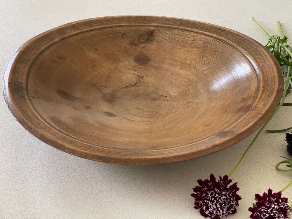 Antique Treen Sycamore Bowl
