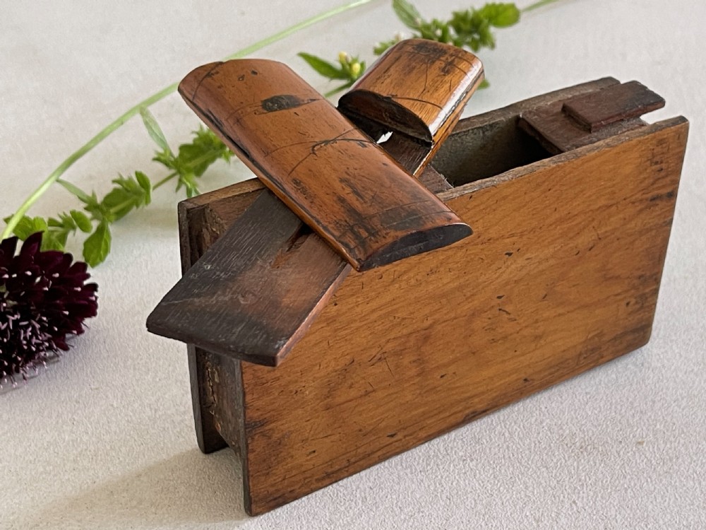Antique Treen Puzzle  Book Box - money box View IV