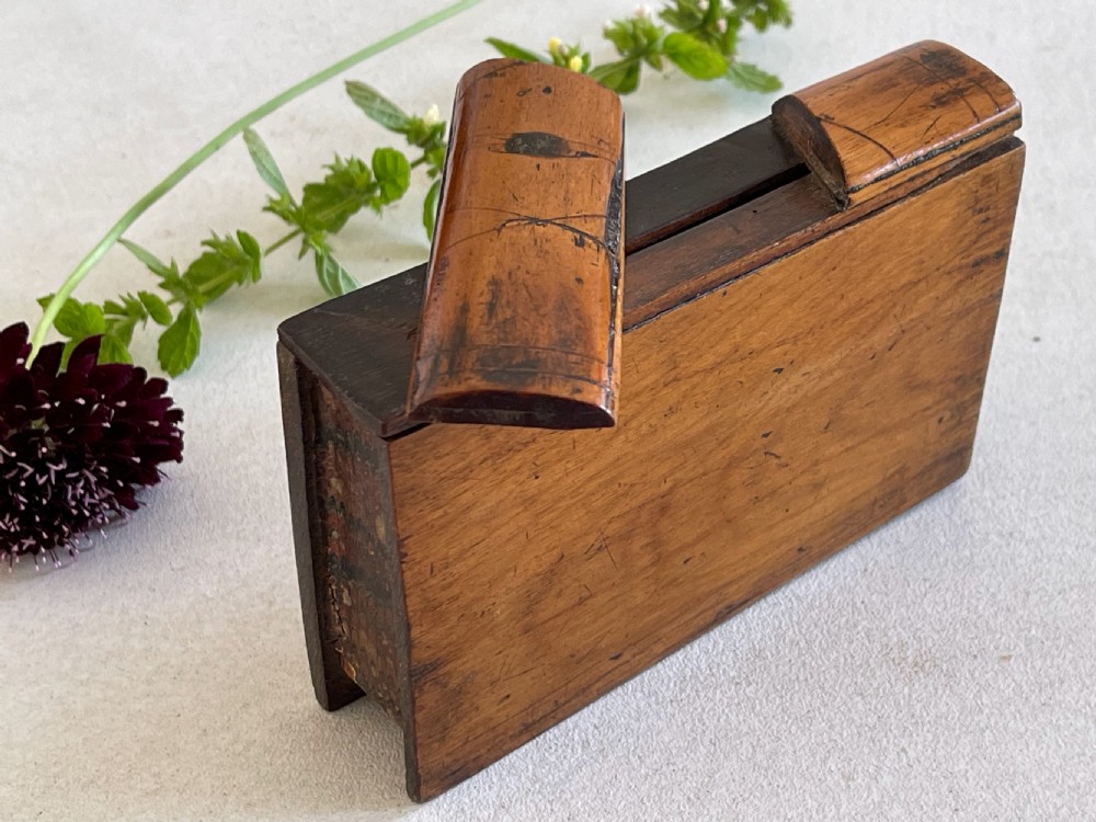 Antique Treen Puzzle  Book Box - money box View VI