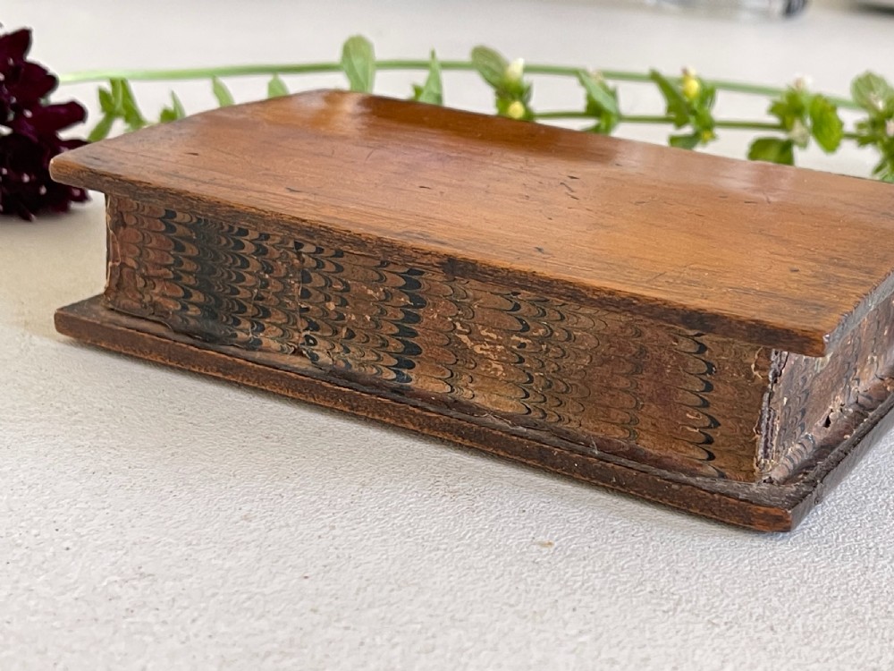 Antique Treen Puzzle  Book Box - money box View VII