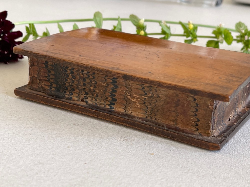 Antique Treen Puzzle  Book Box - money box View VIII