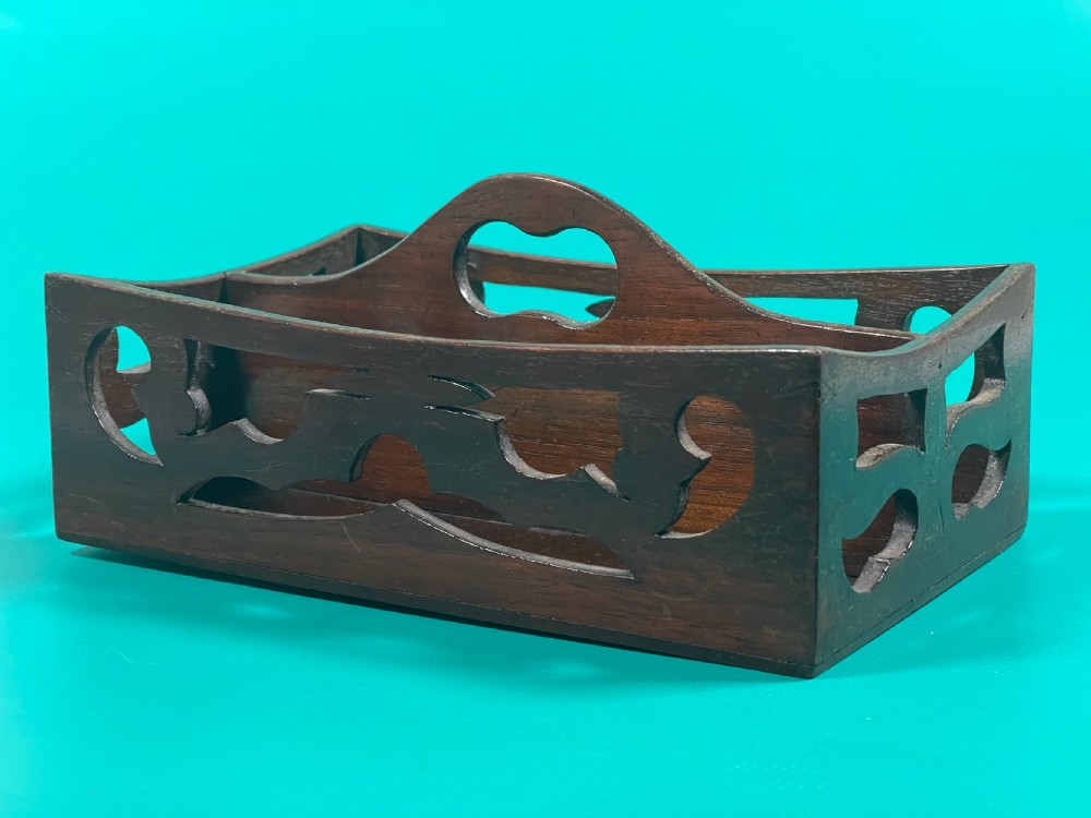 An Antique Rosewood Desk Tidy View IX