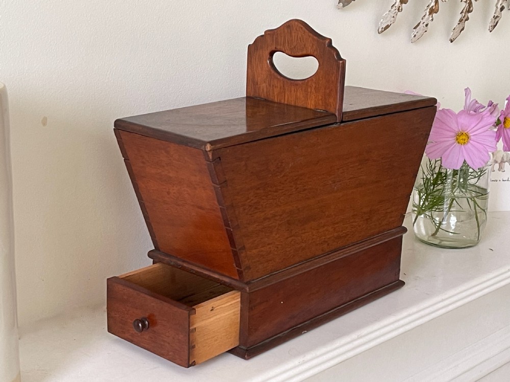 A Small Antique Mahogany Housekeeper's Box View III