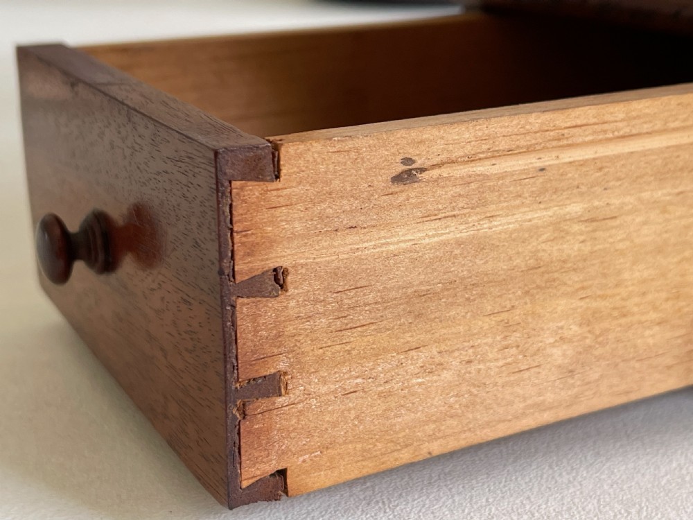 A Small Antique Mahogany Housekeeper's Box View VII