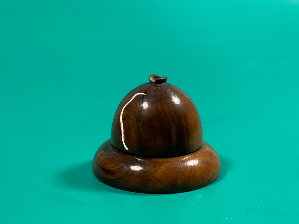 Antique Treen Bee Hive String Box