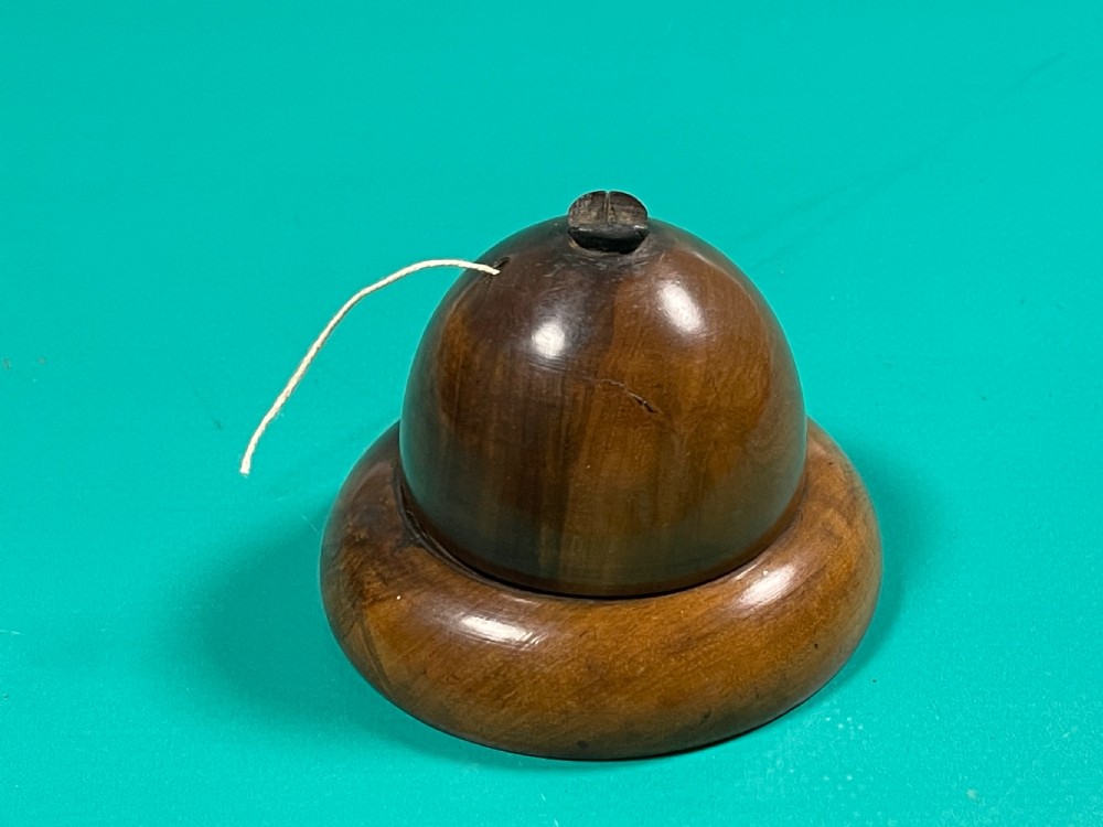Antique Treen Bee Hive String Box View III