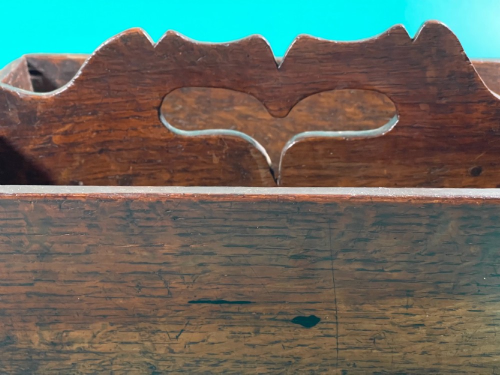 Antique Georgian Country Oak Cutlery Tray View III