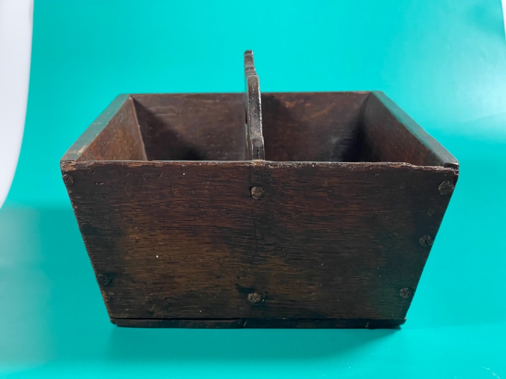 Antique Georgian Country Oak Cutlery Tray View IV