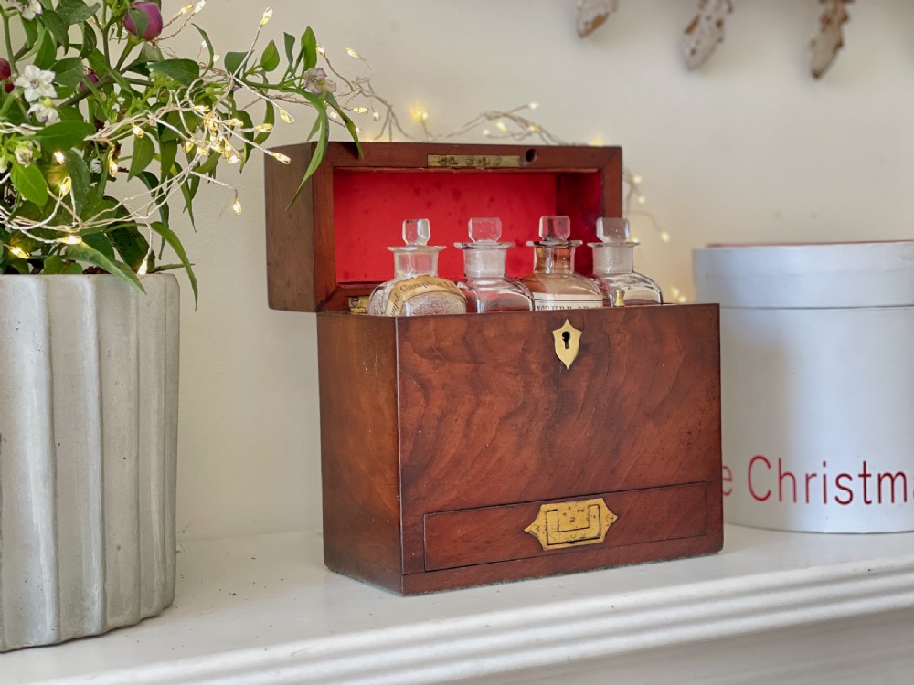 A Small Antique Mahogany Apothecary Box View II