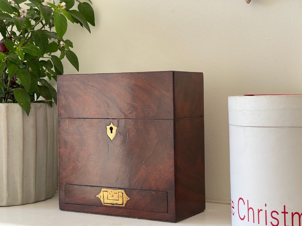 A Small Antique Mahogany Apothecary Box View III