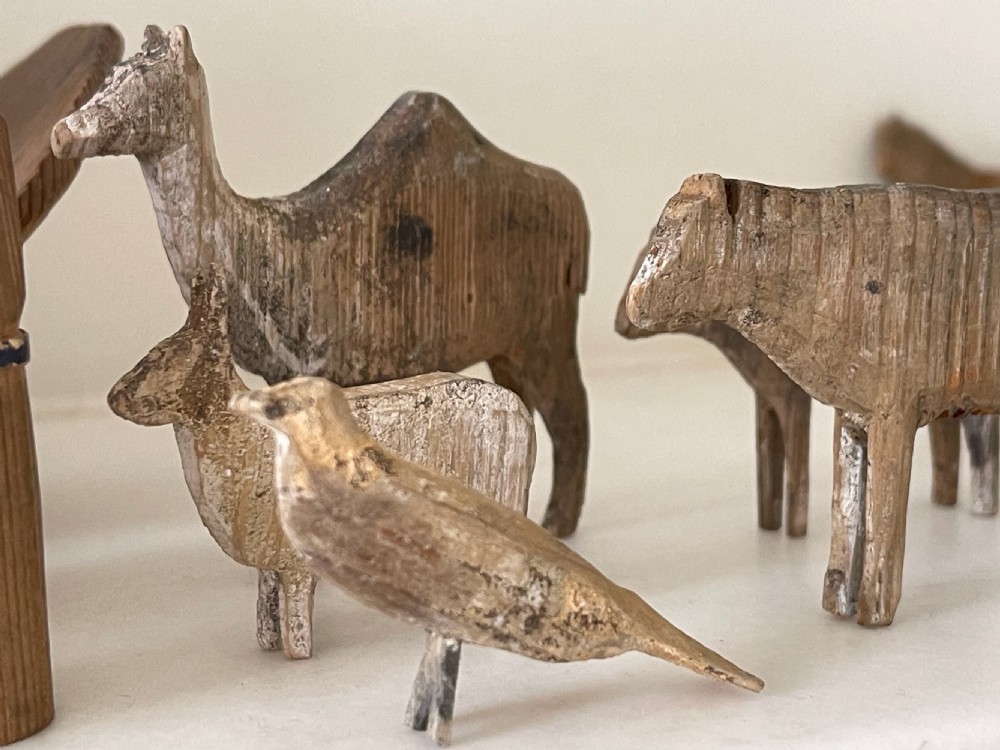 A Small Pine Noahs Ark - with figures & animals View III