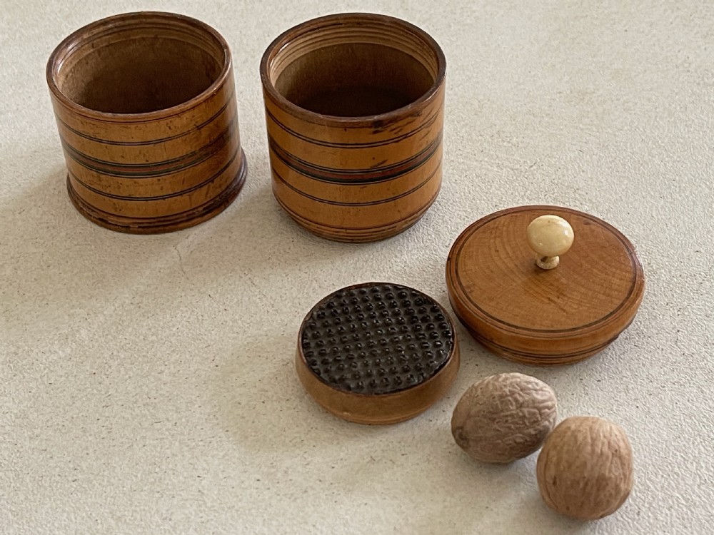 Antique Georgian Spice Tower & Nutmeg Grater View III