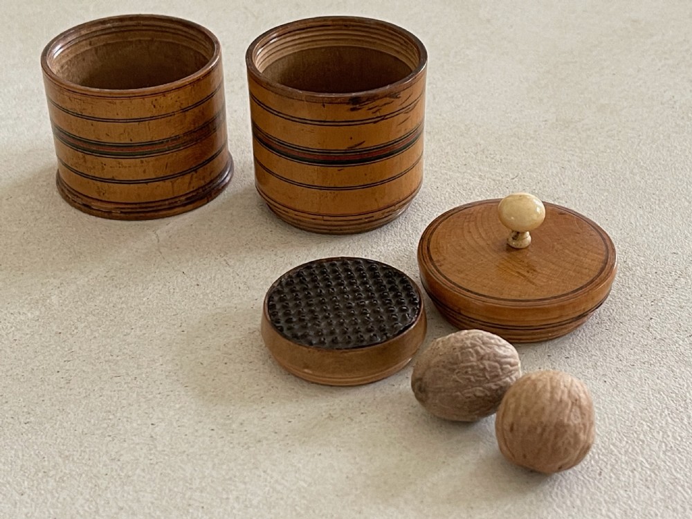Antique Georgian Spice Tower & Nutmeg Grater View V
