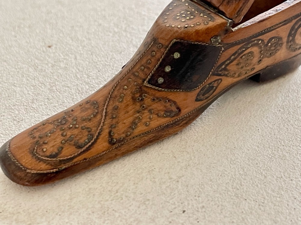 An Elaborately Decorated Snuff Shoe View II