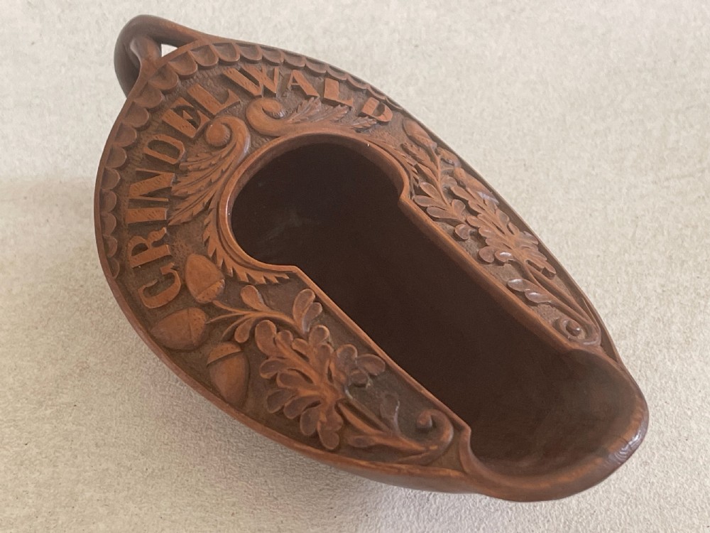 Antique Treen Pap Boat