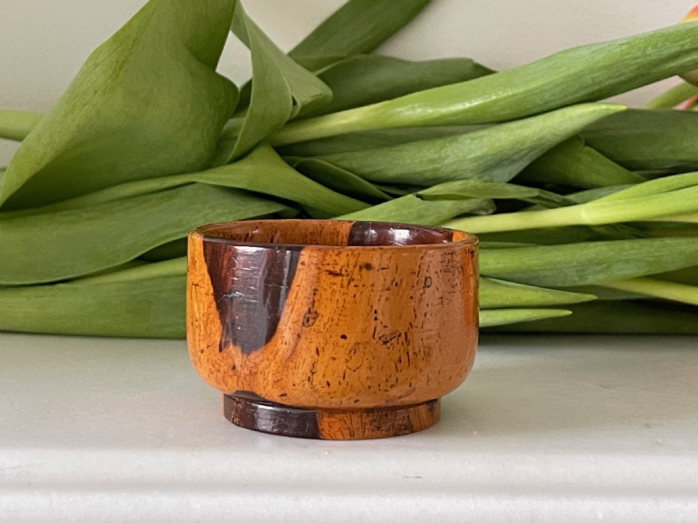 Antique Lignum Vitae Wool Bowl