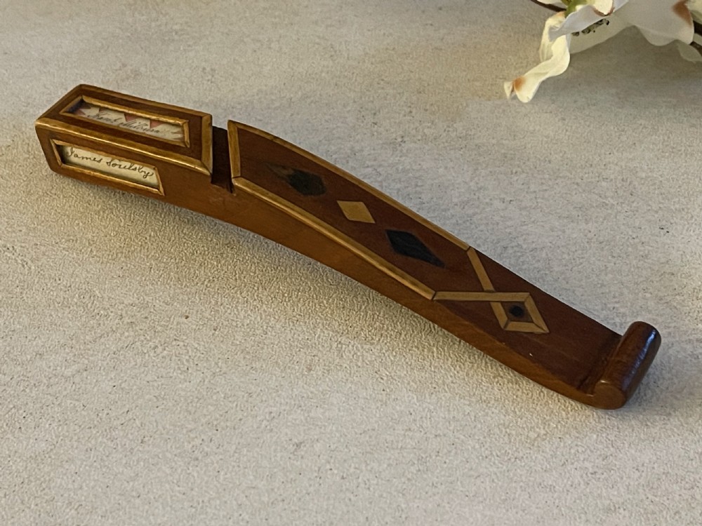 Antique Treen Knitting Sheath - possible provenance View IV