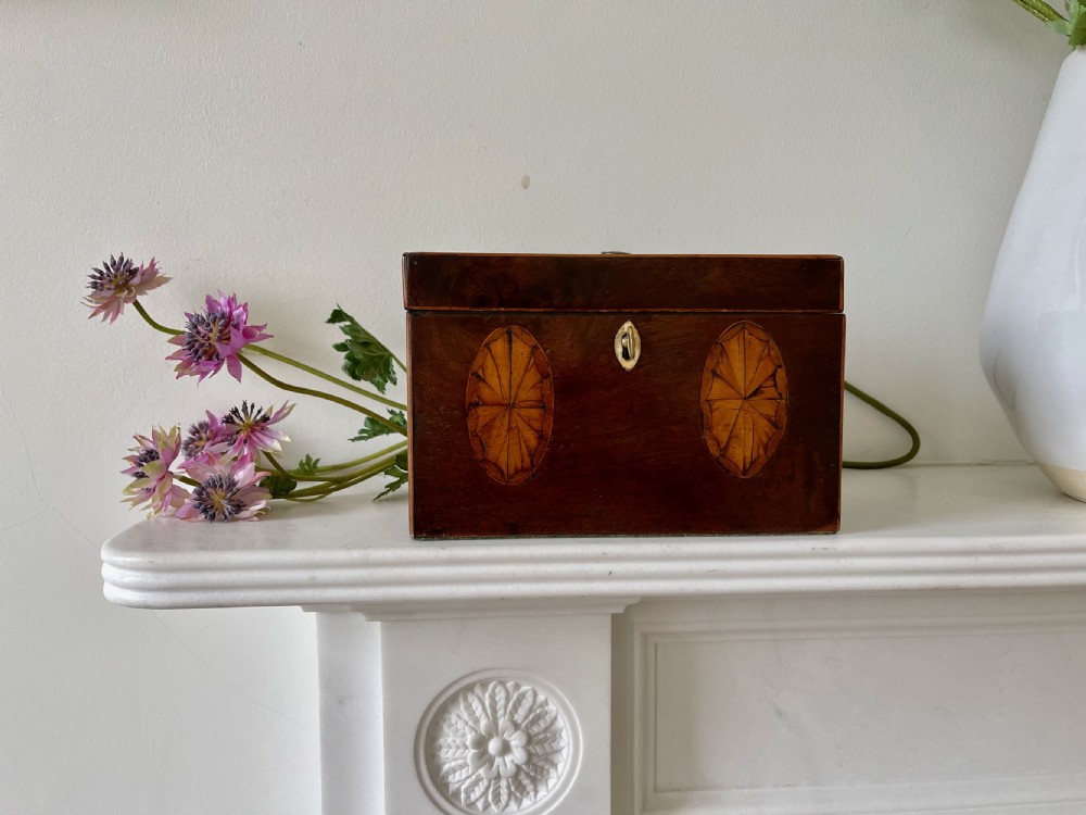 An Antique Georgian Inlaid Tea Caddy