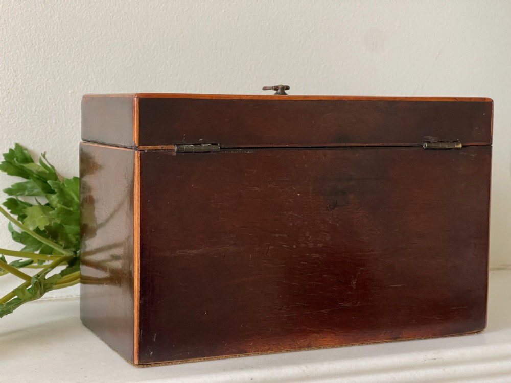 An Antique Georgian Inlaid Tea Caddy View III