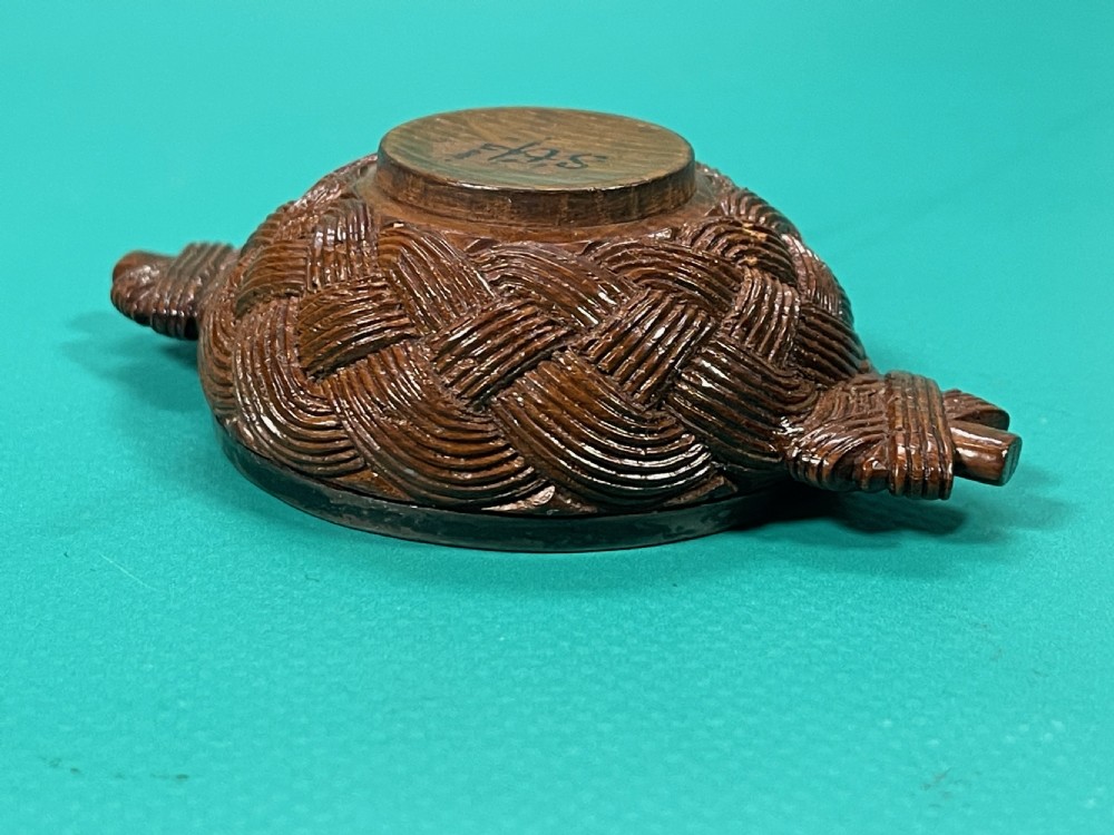Antique Treen Scottish Quaich - basket weave pattern View II