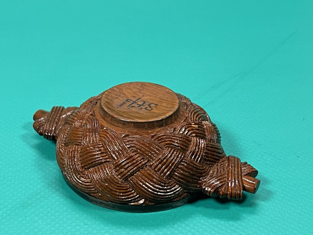 Antique Treen Scottish Quaich - basket weave pattern View IV