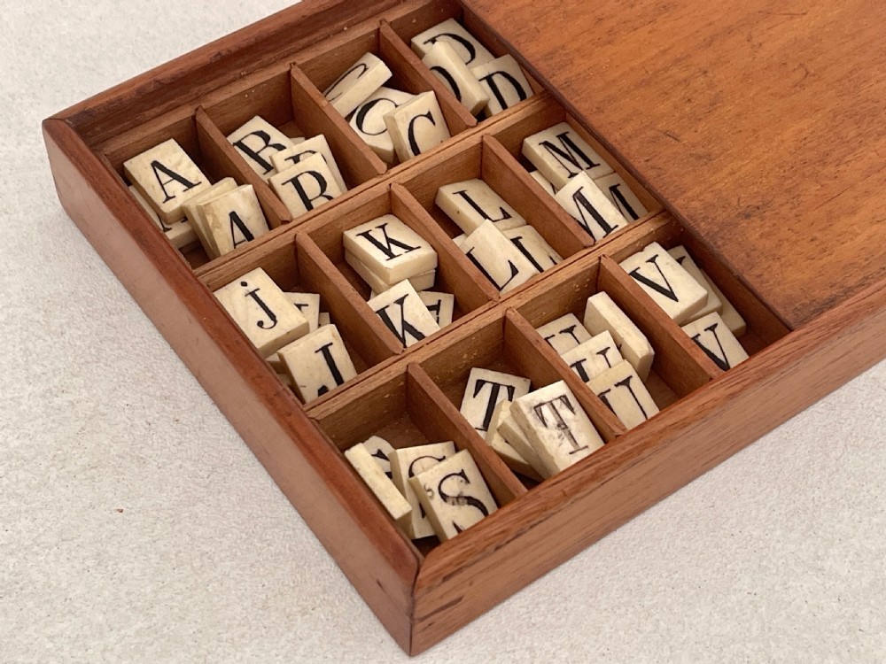 Antique Alphabet Set - with bone letters View V