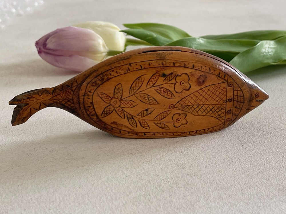 An Antique Fish Shaped  Snuff Box  View II