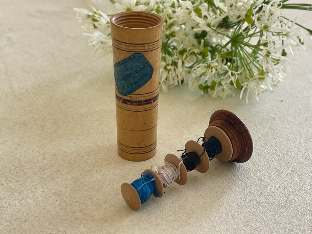 Antique Tunbridge Ware Reel Cylinder
