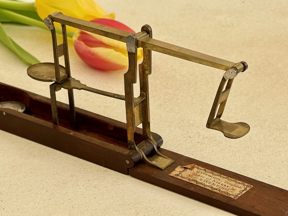 An Unusual Georgian Guinea Scales With Weights View III