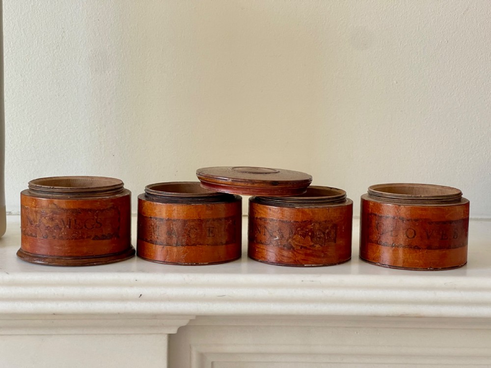 Antique Treen Spice Tower - four tier View III