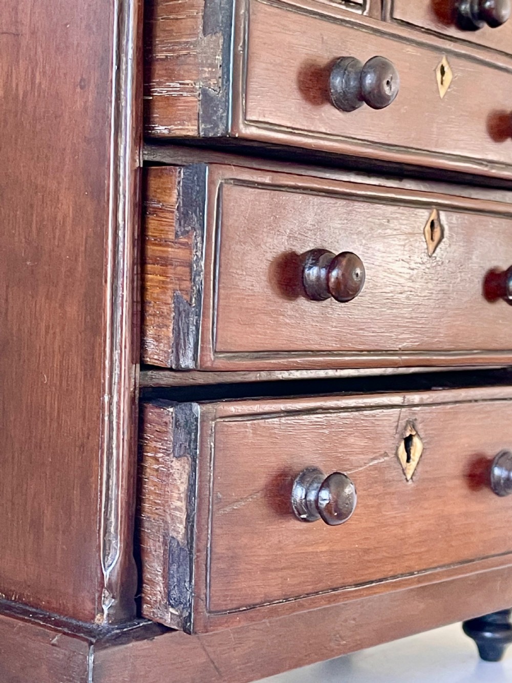 Antique Mini Chest of Drawers- inscription  on the inside of the chest View II