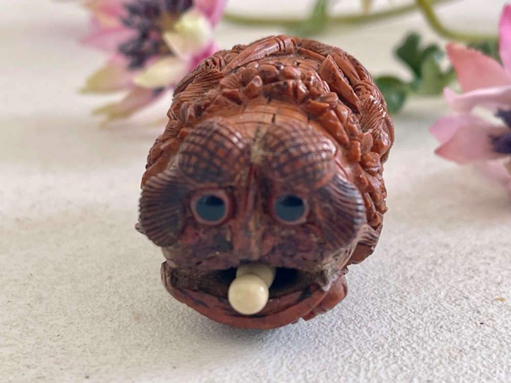Antique Coquilla Nut  Bugbear Snuff Flask View VII