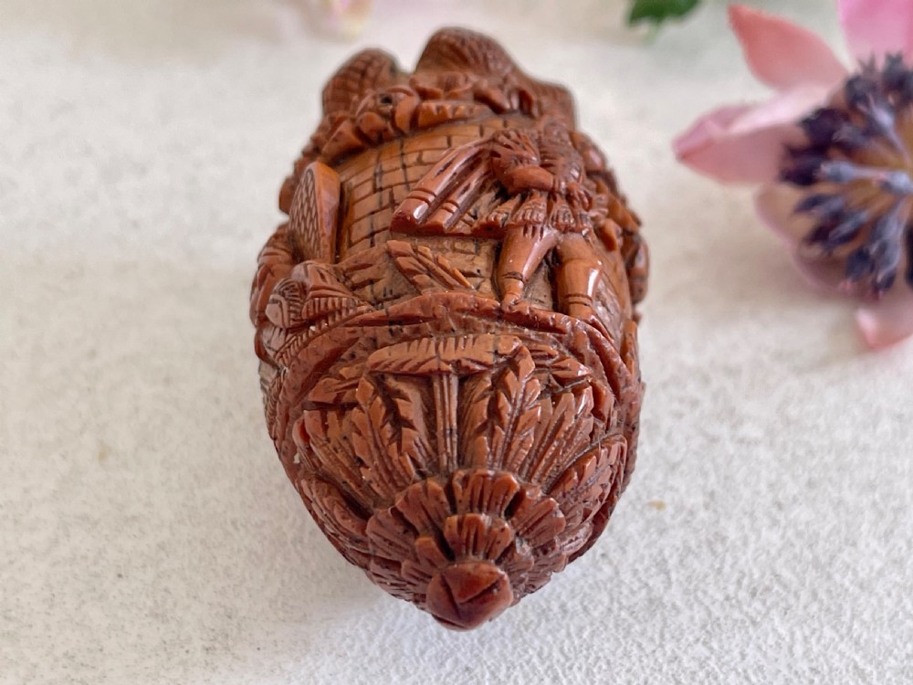 Antique Coquilla Nut  Bugbear Snuff Flask View IX